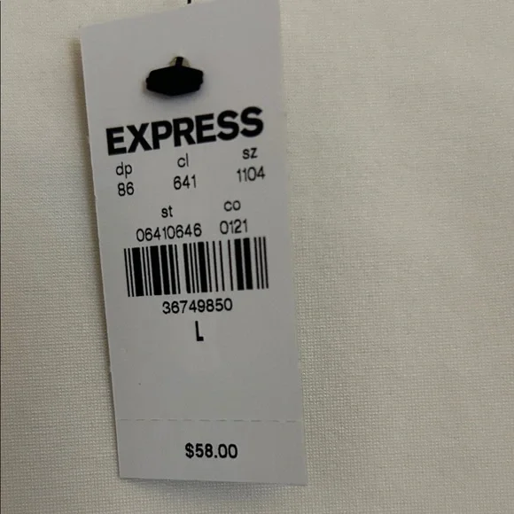 Express Cream Peplum Tank Top - Picture 2 of 3